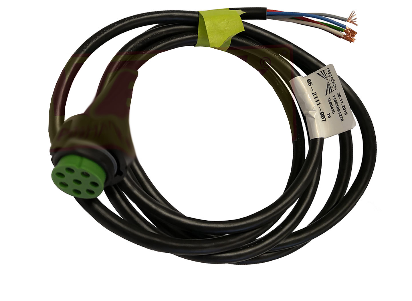 ASPÖCK KABEL 2,0M 8 POLET GRØN - 66-2111-007