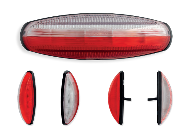 SIDEMARKERING FLEXIPOINT II LED RØD / HVID 2,5M DC 10-30 VOLT 