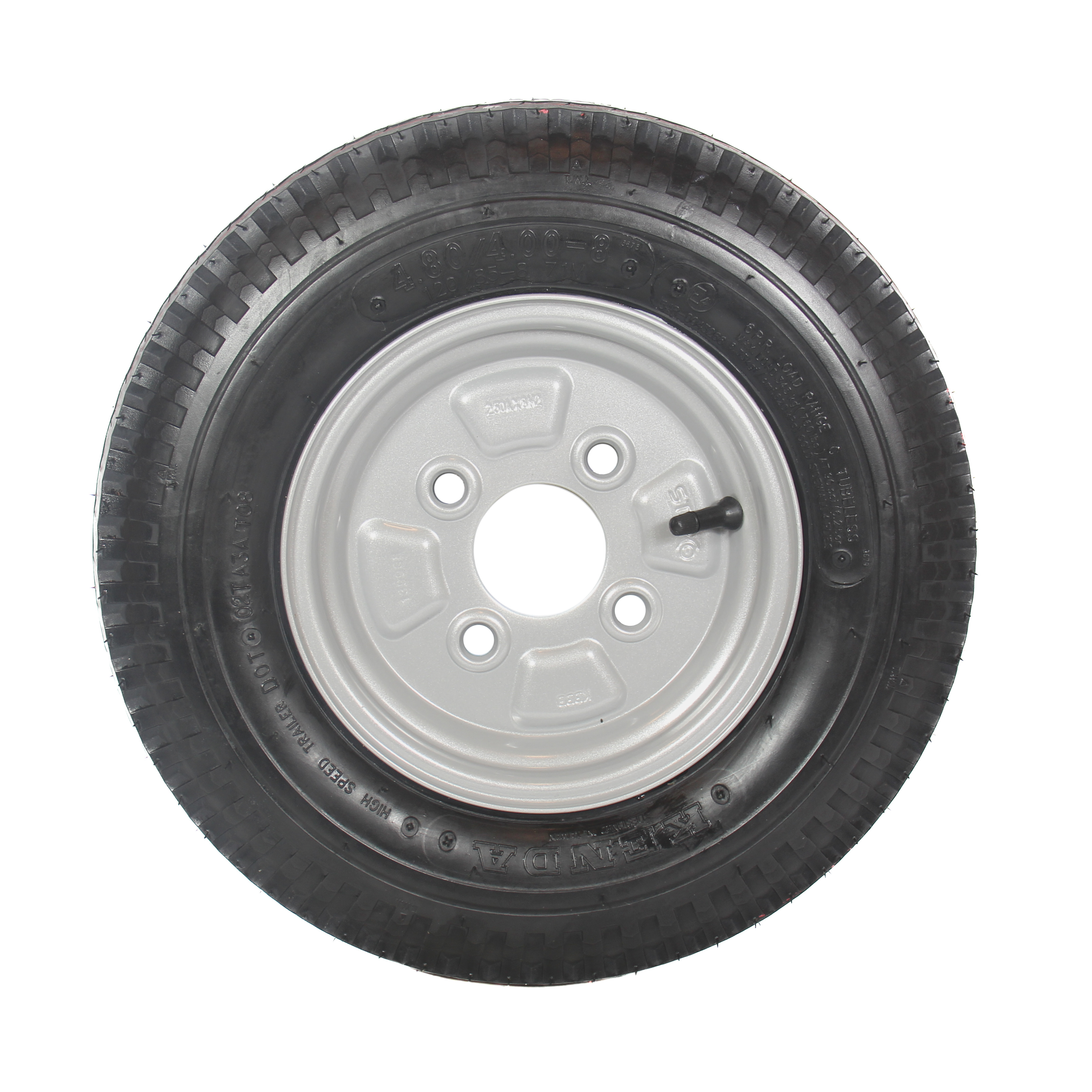 8" TRAILERHJUL MED FÆLG 4.80-8/4