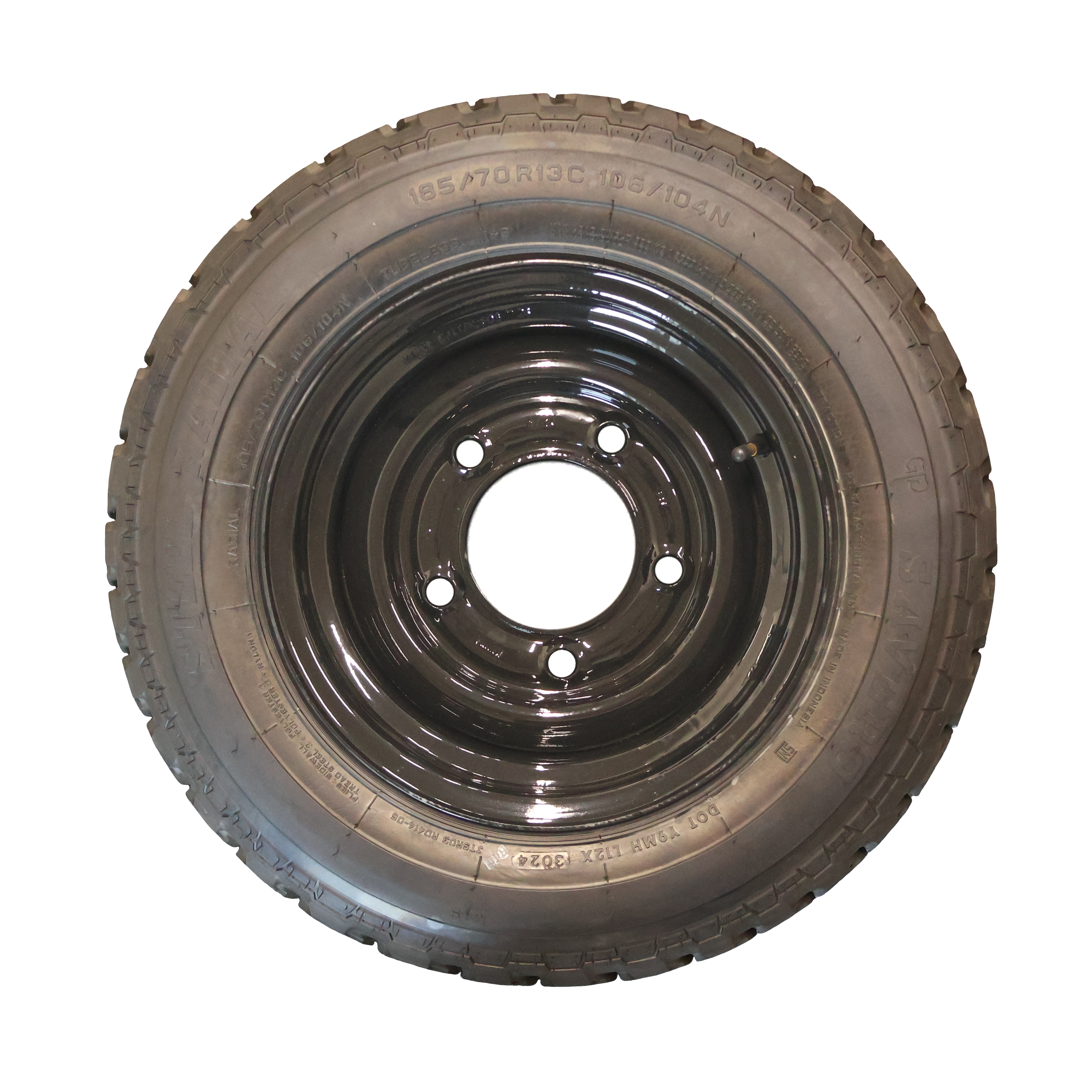 KOMPLET HJUL 185/70R13C 106N IFOR WILLIAMS / SAVERO 5x165.1 - SORT FÆLG