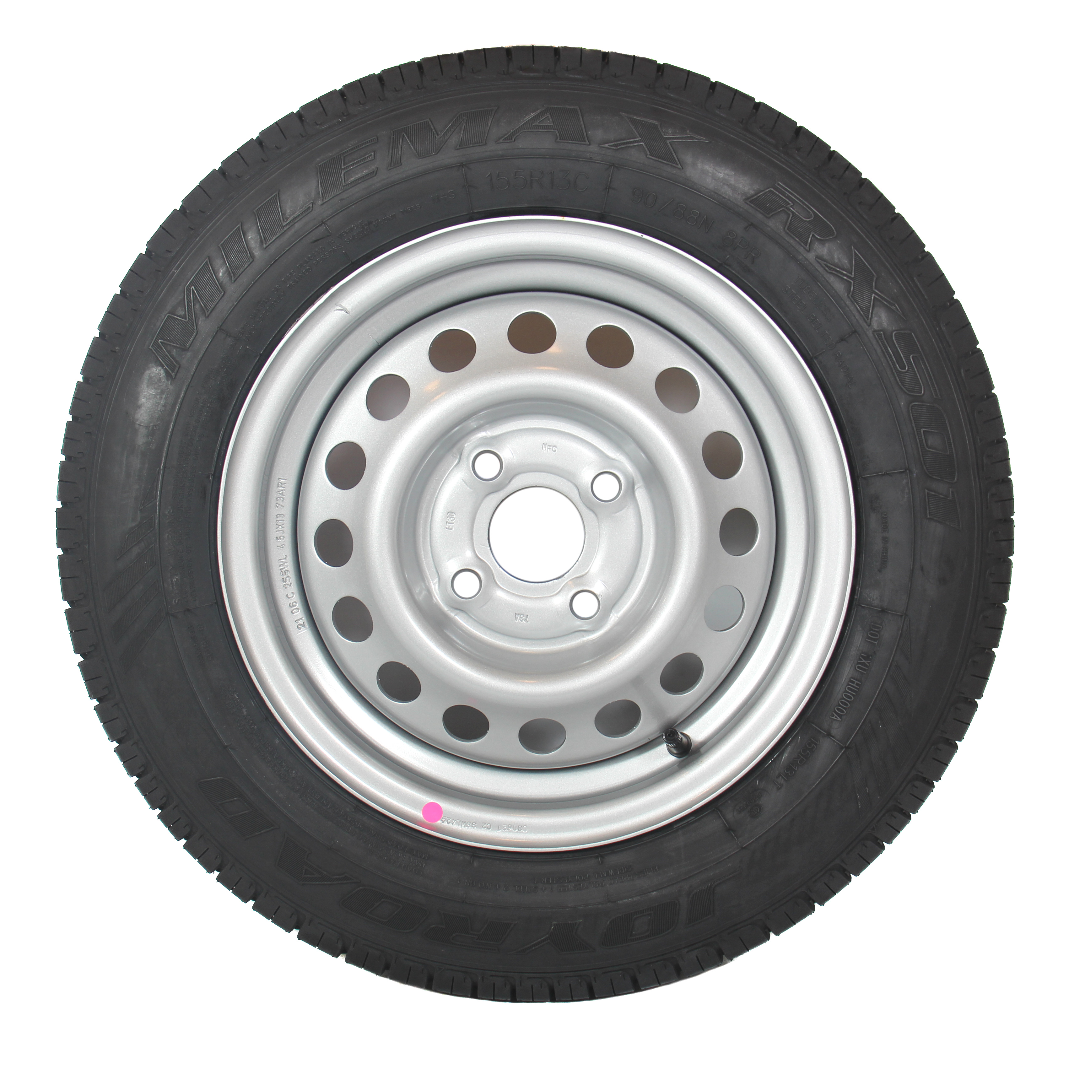 TRAILERHJUL 13" FÆLG MED DÆK  600 KG 155/80R13C 4X100
