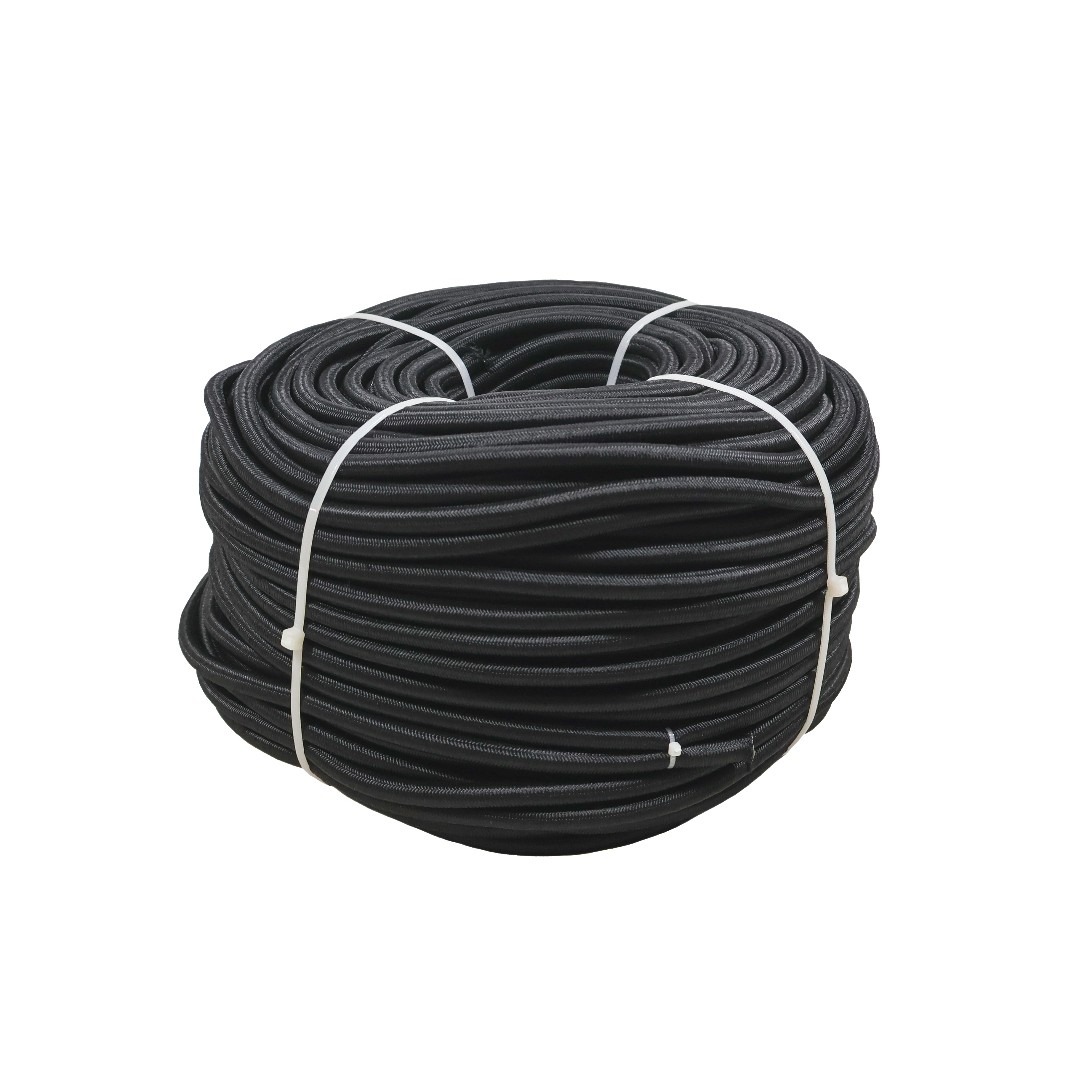ELASTIKSNOR F/ PRESENNING 8mm pr. meter - SORT